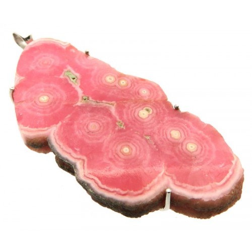 Rhodochrosite Gemstone Sterling Silver Pendant 01